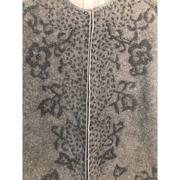 Vintage Women’s Cardigan Angora Medium Mixed Lined Embellished Long sleeve - Picture 8 of 11